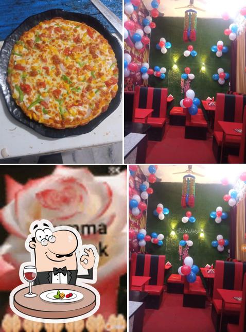 Food at Day night's pizza