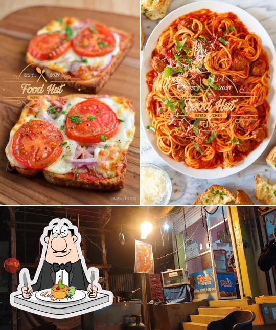 Take a look at the picture showing food and exterior at Food Hut Retro Kitchen