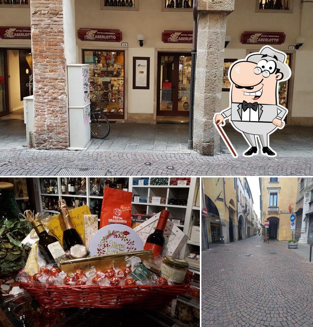 La esterno e cibo del ristorante