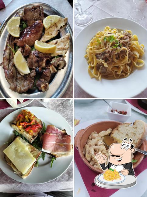 Spaghetti alla carbonara al Vecchia Hosteria Del Lago