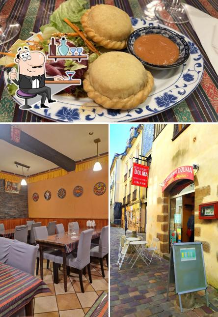 La intérieur et nourriture du restaurant