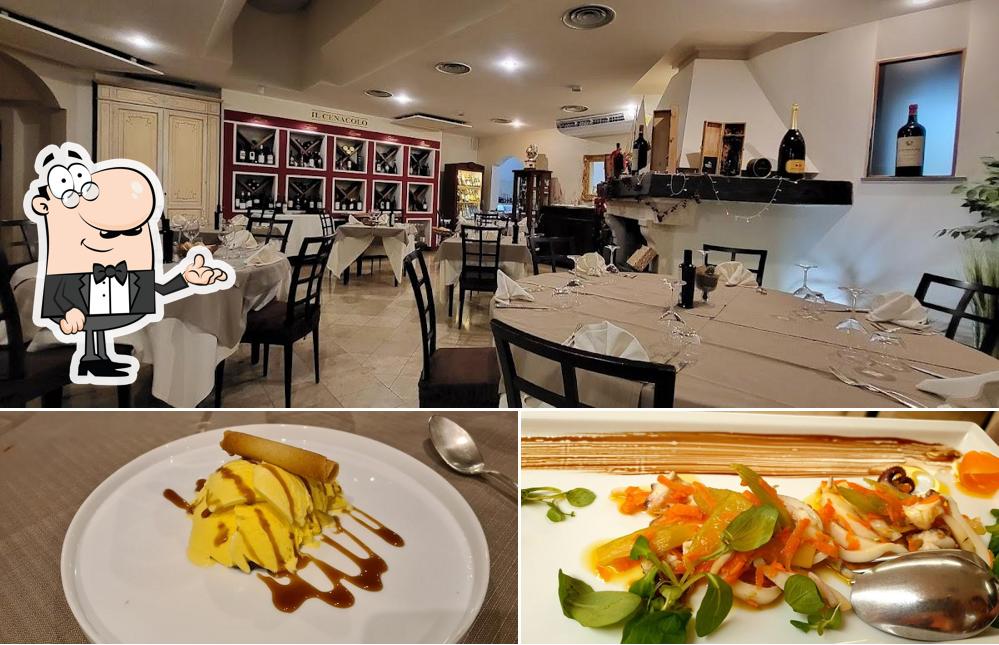 La interni e cibo del ristorante