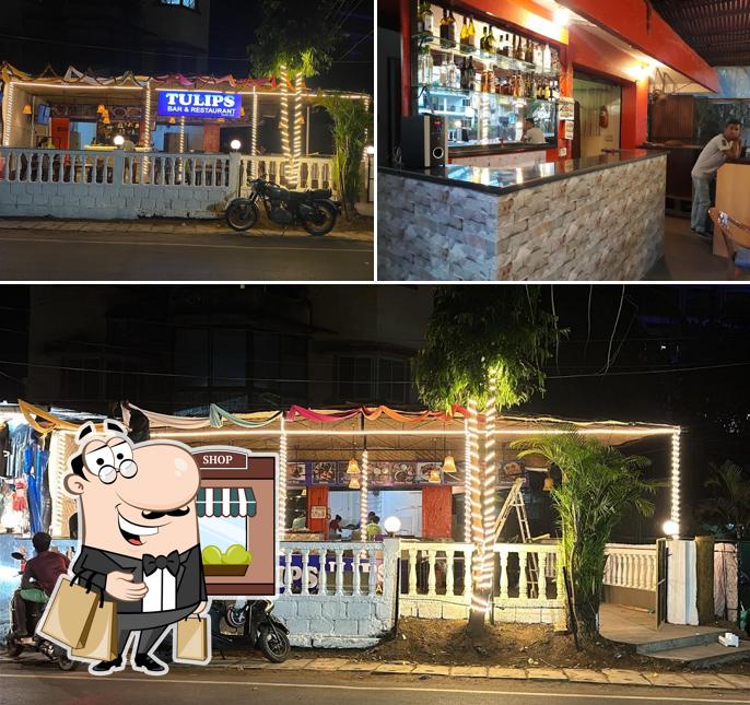 The exterior of Tulips Bar and Restaurant