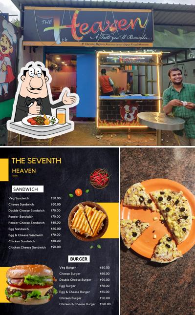 Among different things one can find food and exterior at The Seventh Heaven