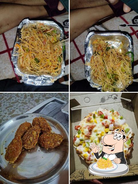 Spaghetti carbonara at GUPSHUP CAFE