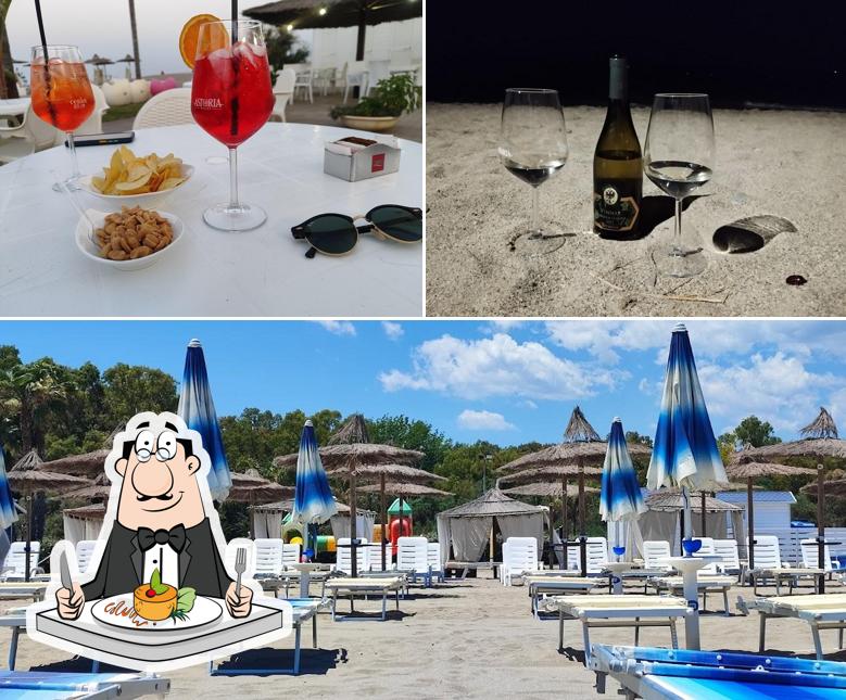 La cibo e interni del ristorante