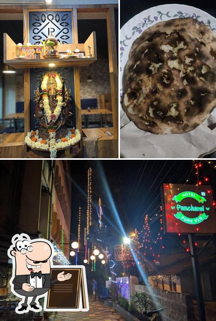 The restaurant's exterior and food