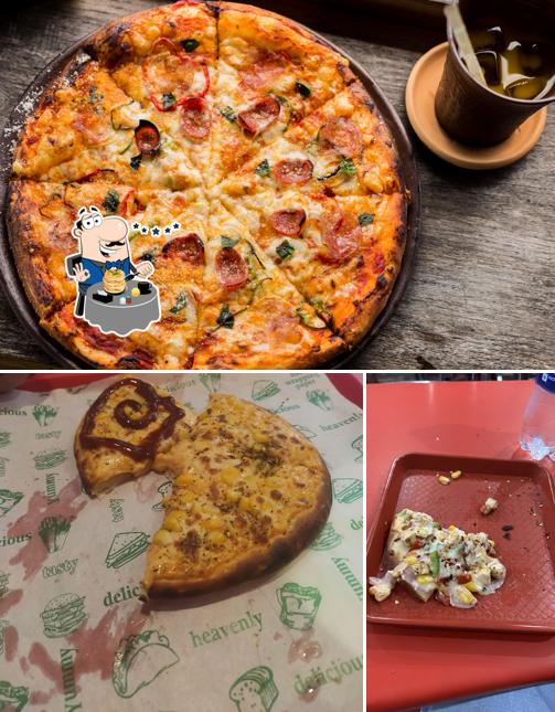 Food at Pizza & Burger cafe