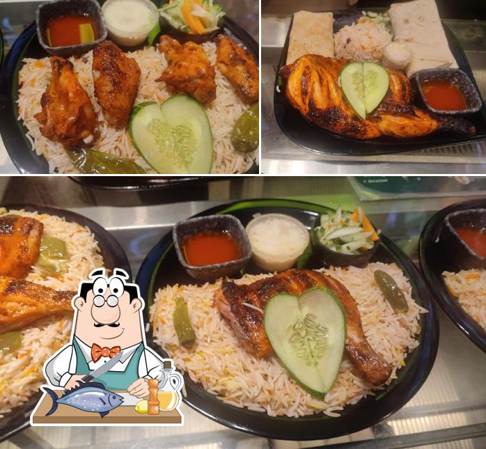 Grilled salmon at Fatoor