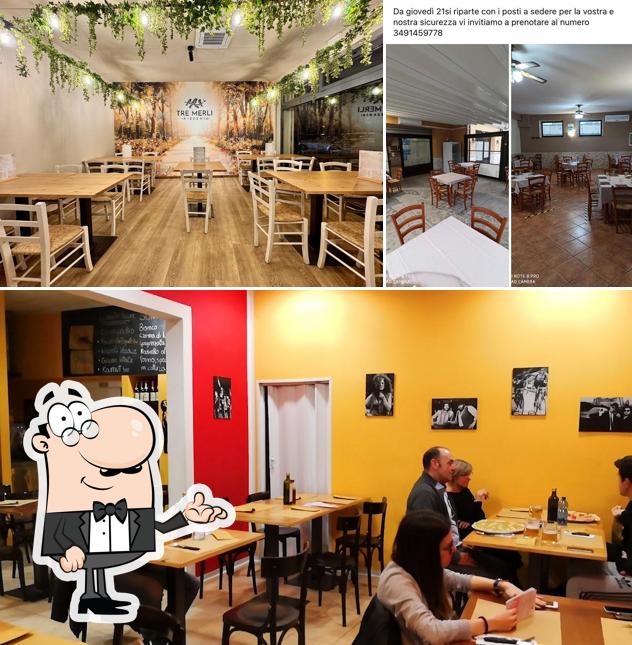 Dai un'occhiata agli interni di Tre Merli Pizzeria