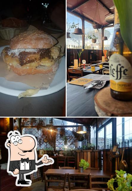 La interni e cibo del ristorante