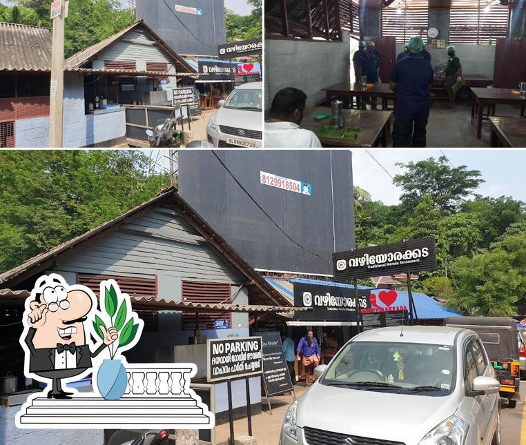 Among different things one can find exterior and interior at Puttukada Thattukada