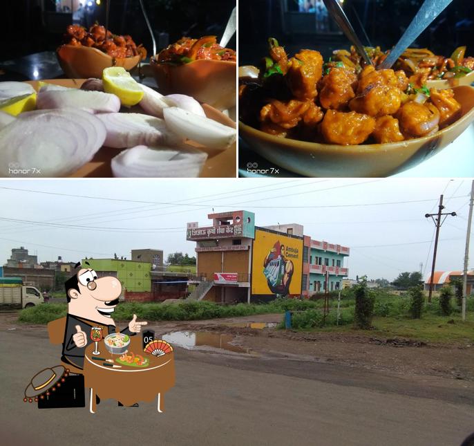 This is the image showing food and exterior at Hotel Sahyadri (Veg Restaurant)