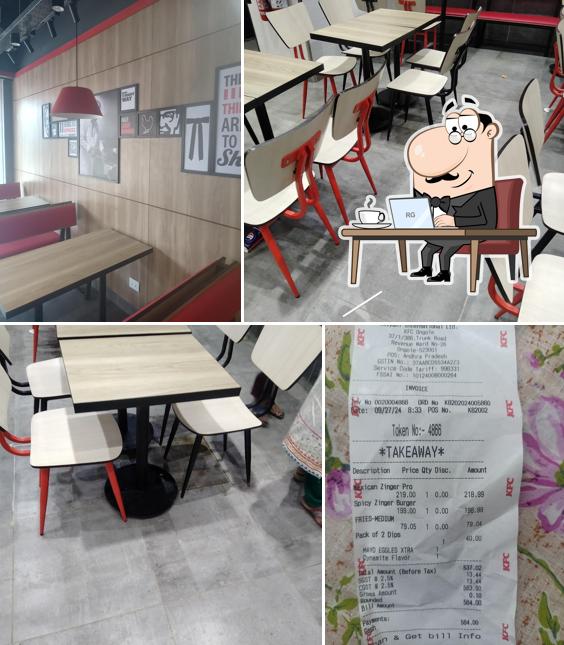The interior of KFC