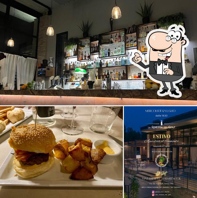 Dai un’occhiata alla immagine che raffigura la interni e cibo di La Rimessa del Golf