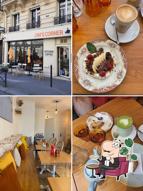 Installez-vous à l'une des tables de Jim's Corner