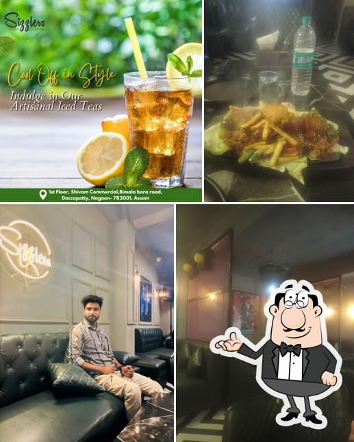 The restaurant's interior and drink