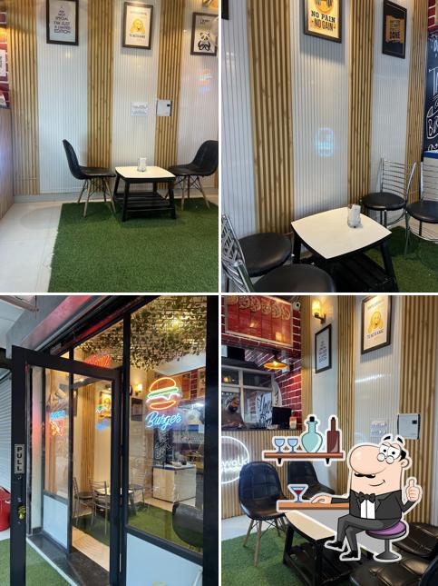 The interior of Sidewalk pizza