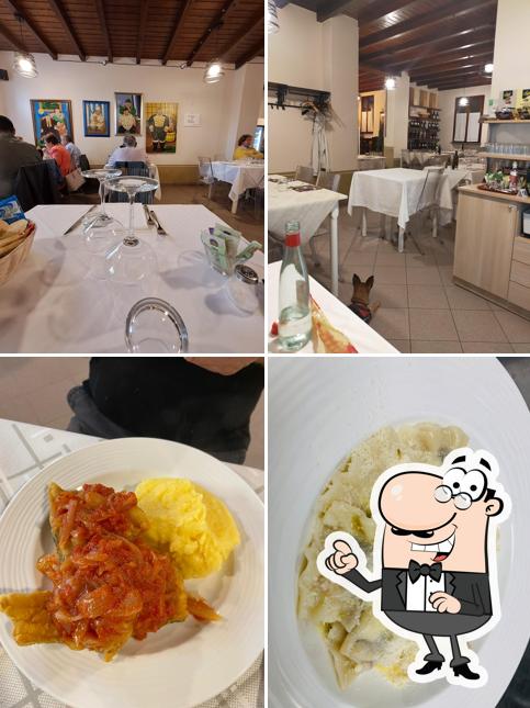 Gli interni di Trattoria Da Cibo