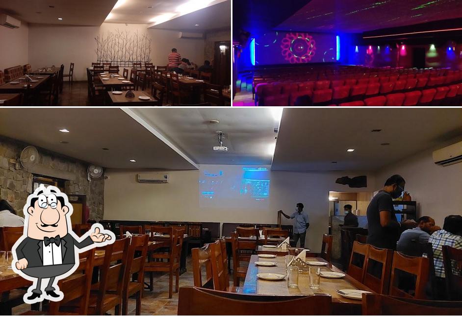 Take a seat at one of the tables at My Place