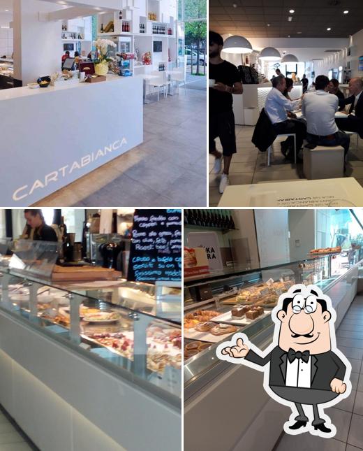 Gli interni di Cartabianca Cafè