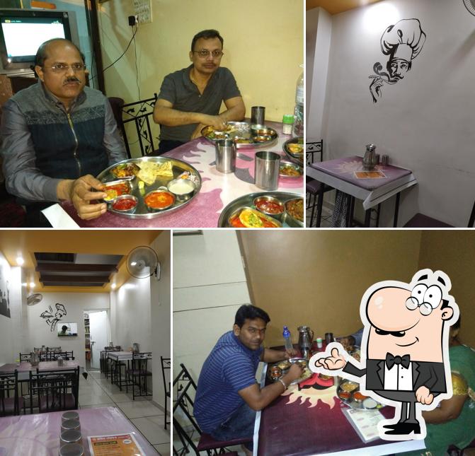 The interior of Hotel Ravitej Nonveg