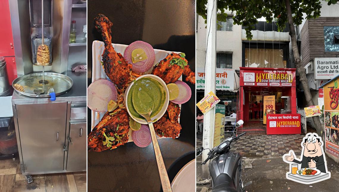Food at Hyderabad Dum Biryani Wala
