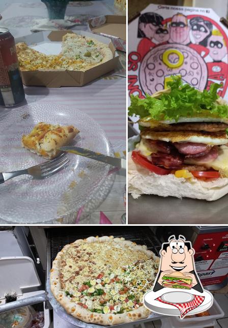 Clube sanduíches em Os Incriveis da Pizza Piraquara