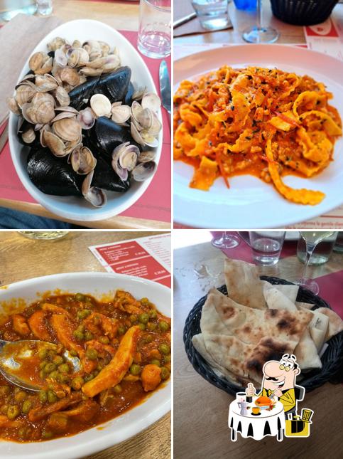 Cibo al Ristorante Cavalieri Spiaggia