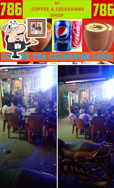 This is the photo displaying interior and beverage at A1 Coffee & Coldrink Shop