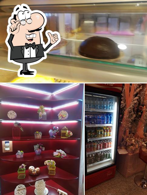 La interni e cibo del ristorante