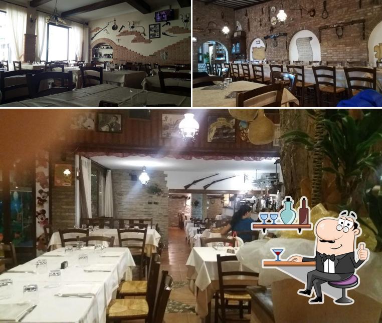 Gli interni di Taverna Da Bruno