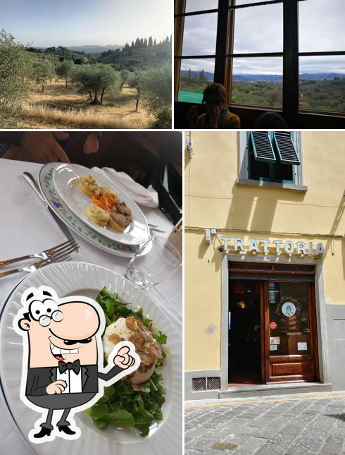 Curiosa tra l'area esterna di Trattoria Omero