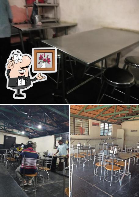 The interior of Aishwaryam Restaurant