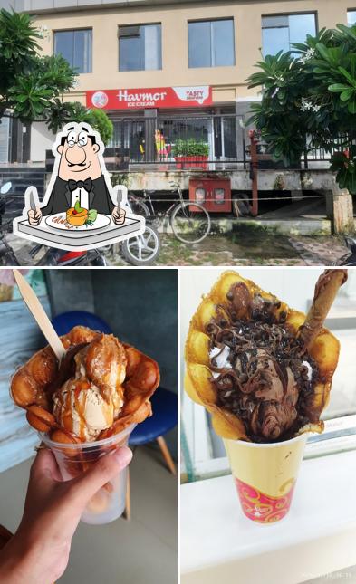 This is the picture showing food and exterior at Tasty Creations