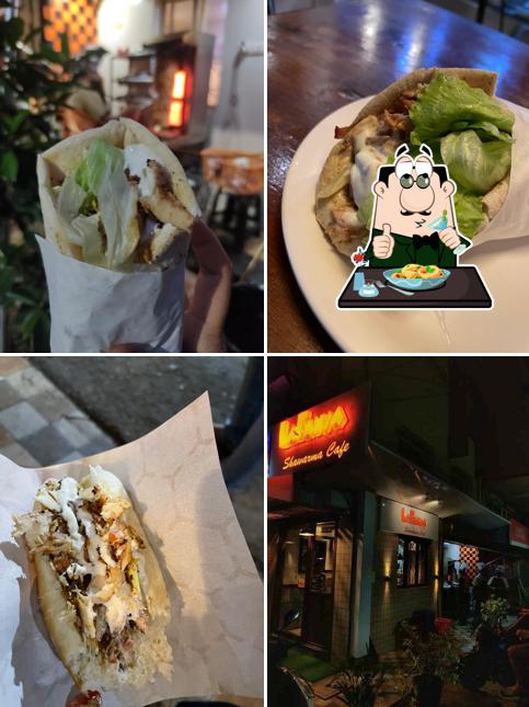 Food at LaFansa Shawarma Cafe