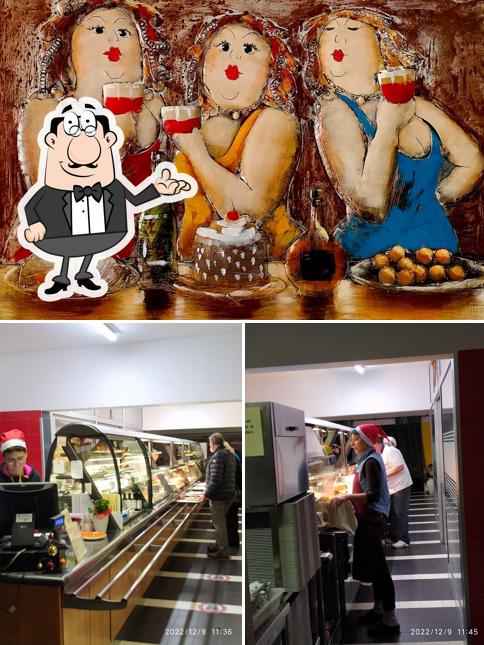La foto di interni e bevanda da Mensa Comunale