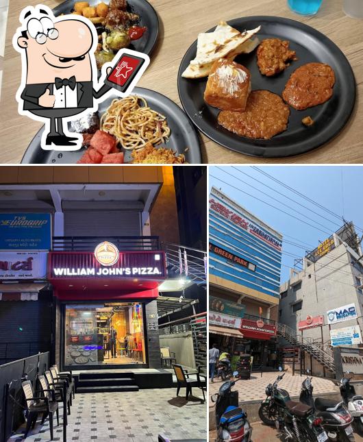 Among various things one can find exterior and food at William John's Pizza