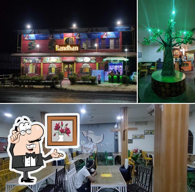 The interior of Randhan Family Dhaba