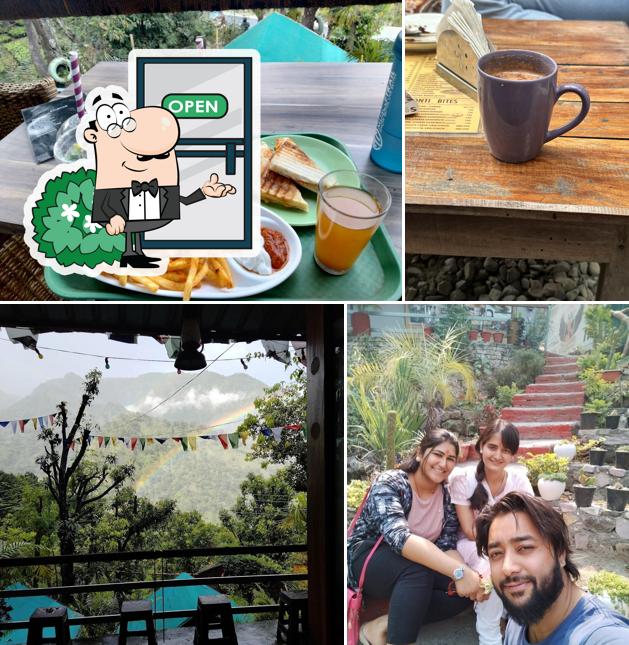 The photo of exterior and drink at The Cactus Garden Cafe