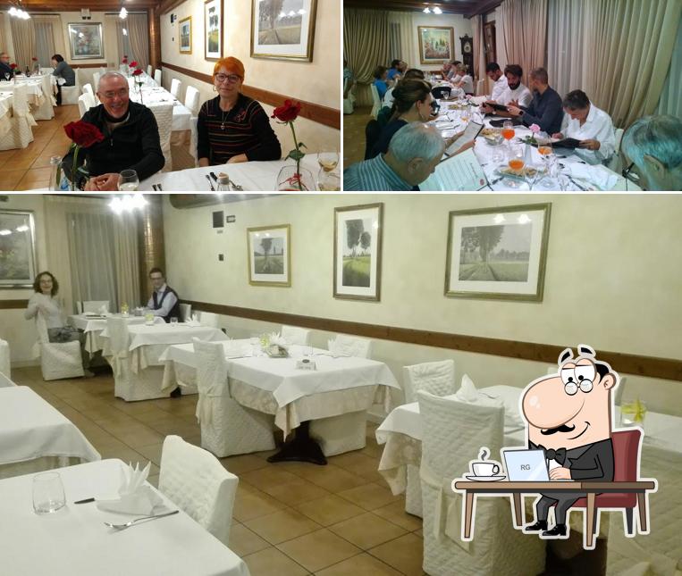Gli interni di Trattoria San Martino