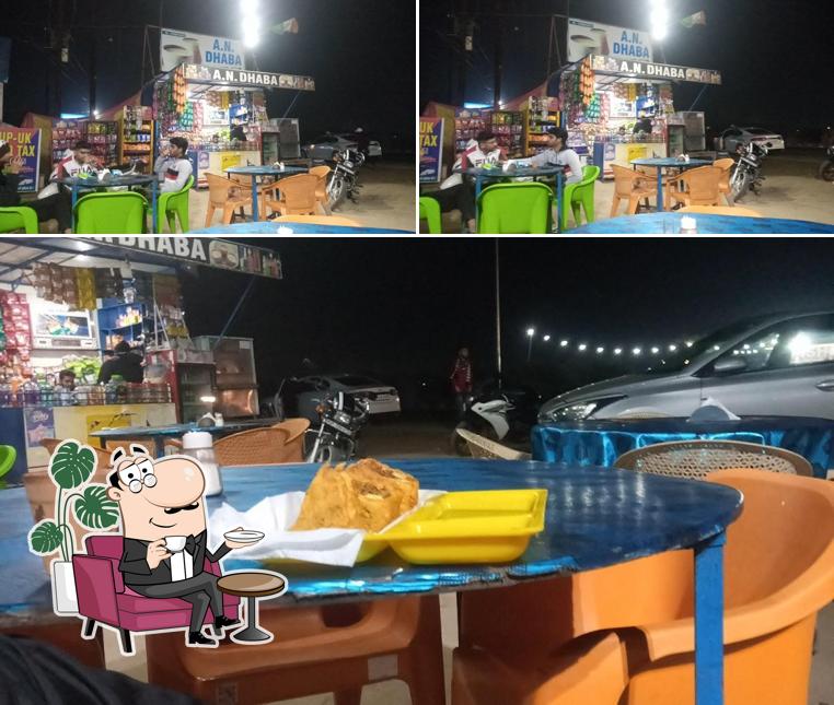 Check out how AN Dhaba looks inside