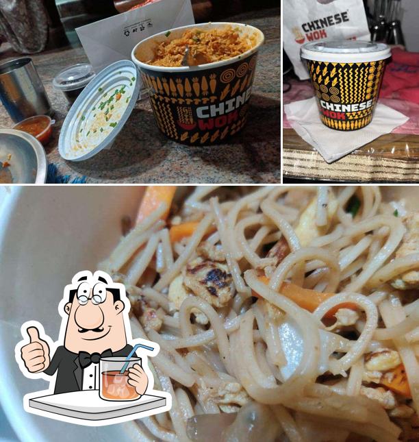 The photo of Chinese Wok’s drink and food