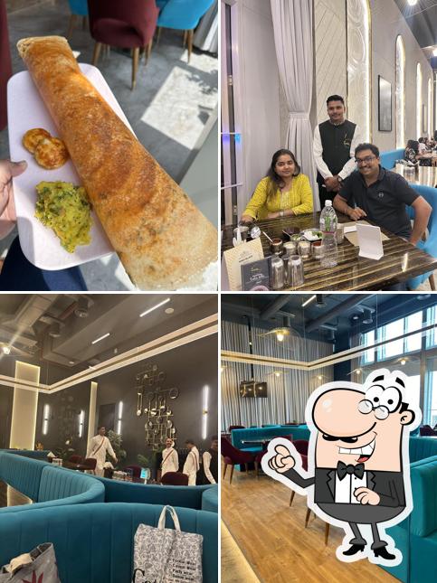 The interior of Sankalp Signature - South Indian Restaurant in Sindhu Bhavan Road