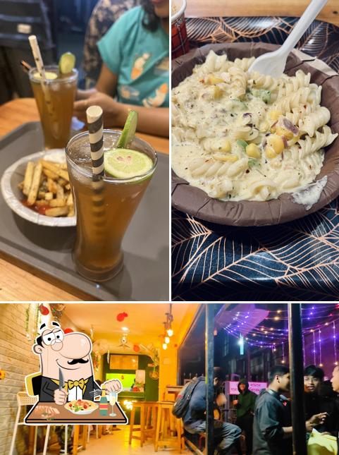 Take a look at the image showing food and interior at Chai junction