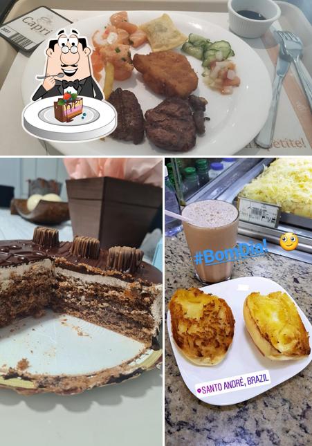 Bolo de chocolate em Capri Padaria