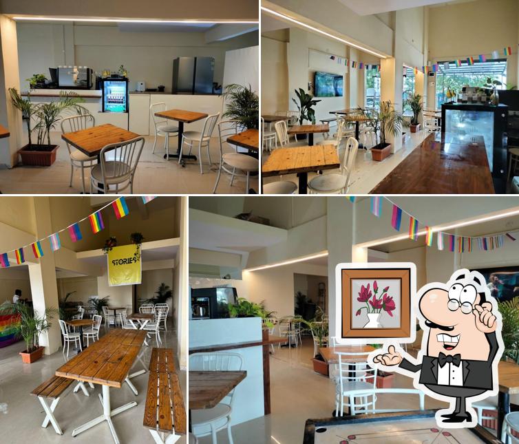 The interior of Stories Cafe