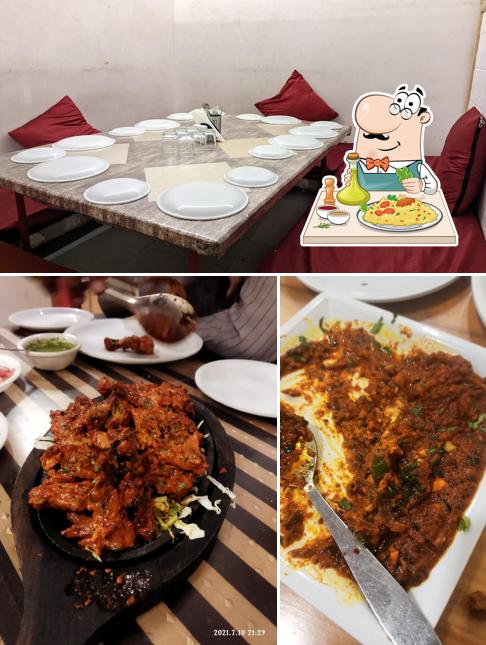 This is the image depicting food and interior at Food point