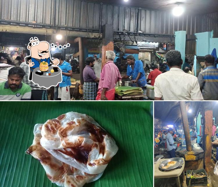 This is the image showing food and exterior at தேவன் ஹோட்டல்