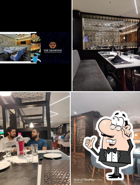 Take a seat at one of the tables at The Diamond Restaurant